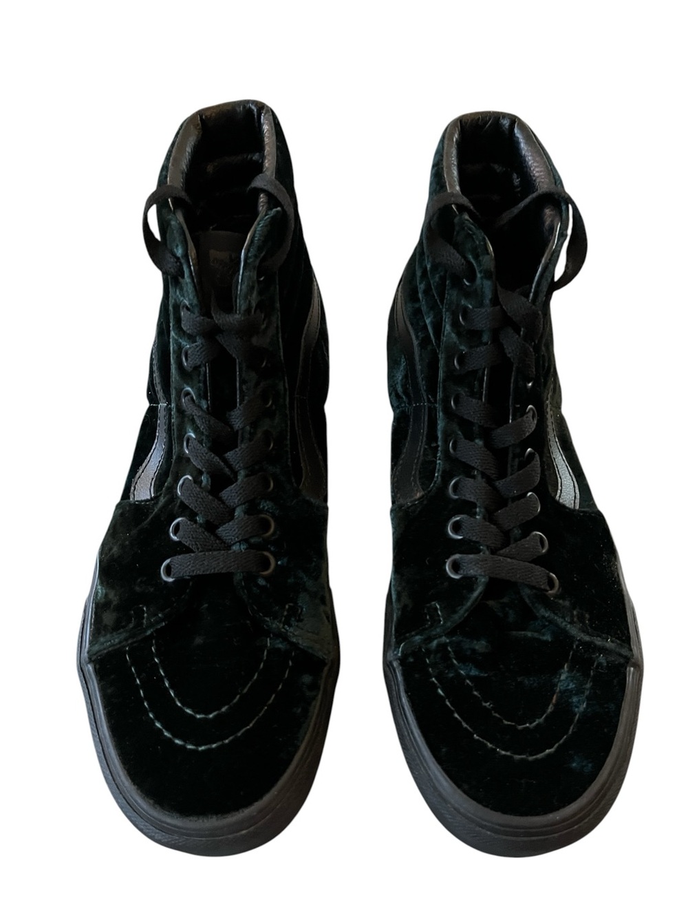 Vans Sk8-Hi Velvet High-Top Sneakers Emerald Green Men’s Size 7.5 Women’s Size 9